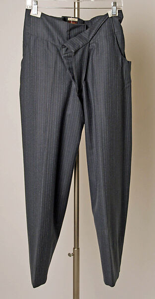 Trousers, Vivienne Westwood (British, 1941–2022), wool, metal, plastic, British 