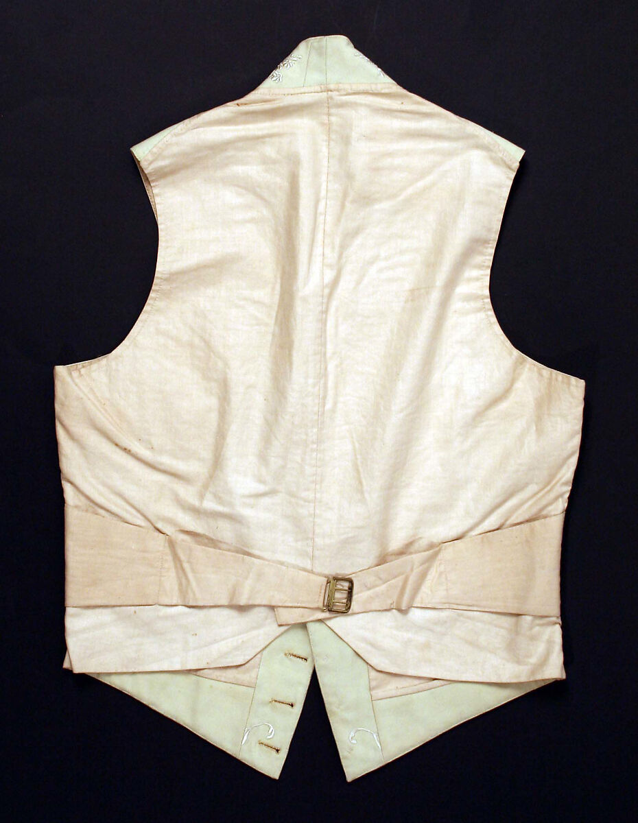 Wedding waistcoat, wool, silk, American