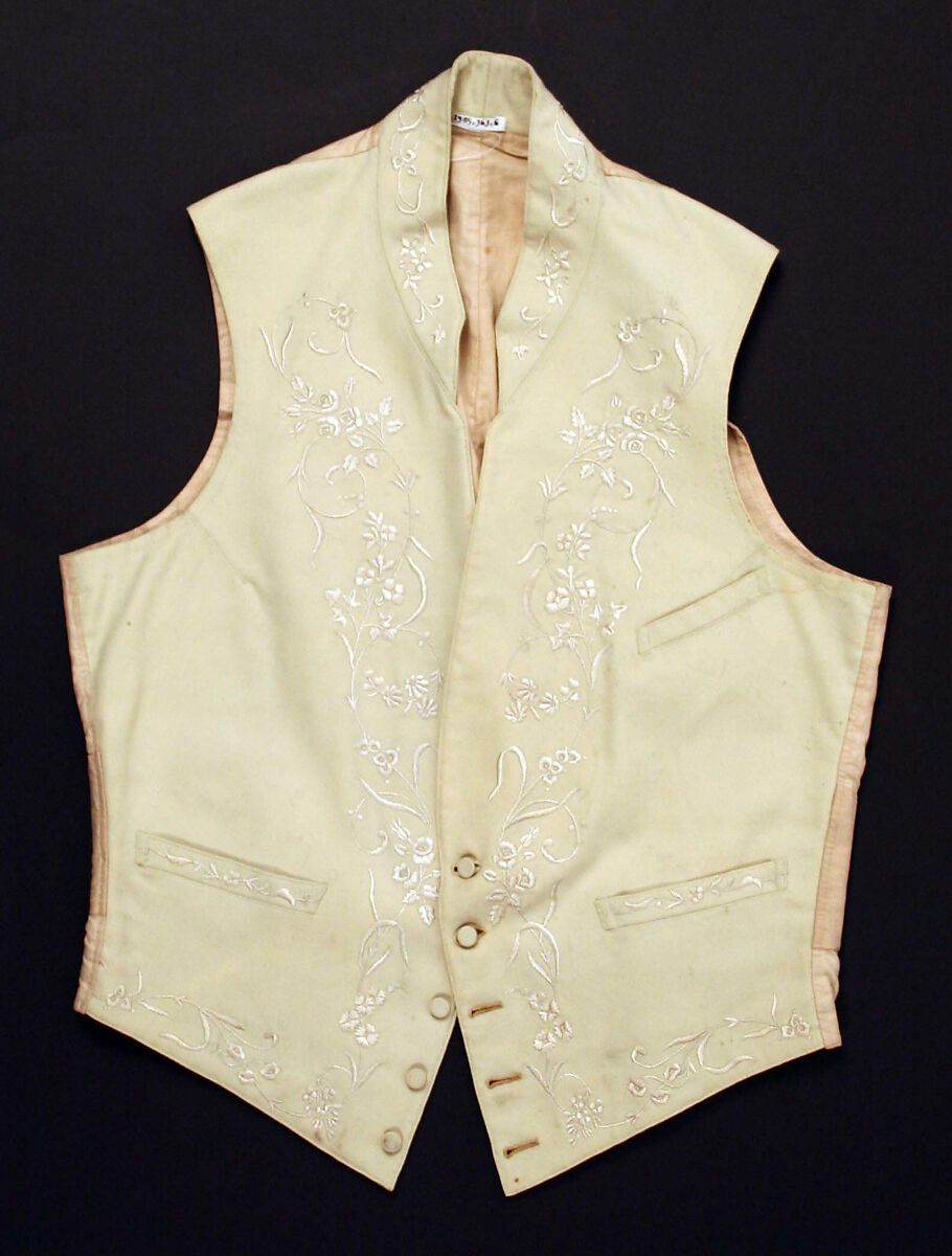 Wedding waistcoat, wool, silk, American 