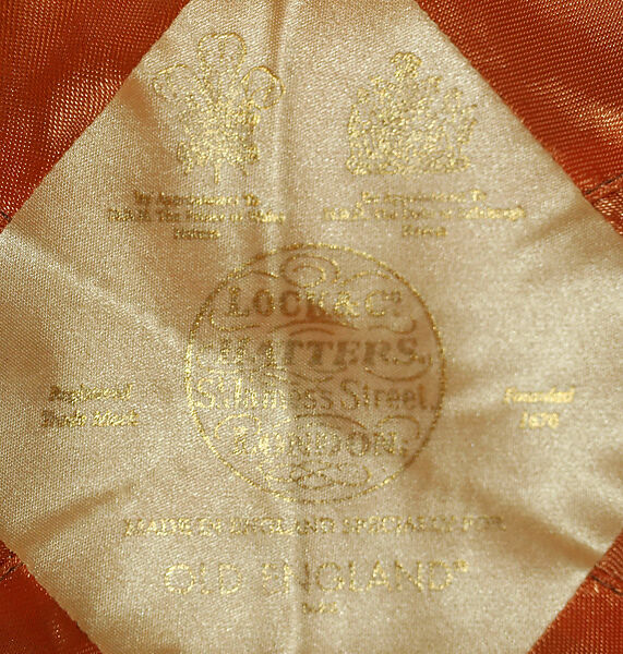 Hat, James Lock &amp; Co. Ltd (British, founded 1676), wool, silk, British