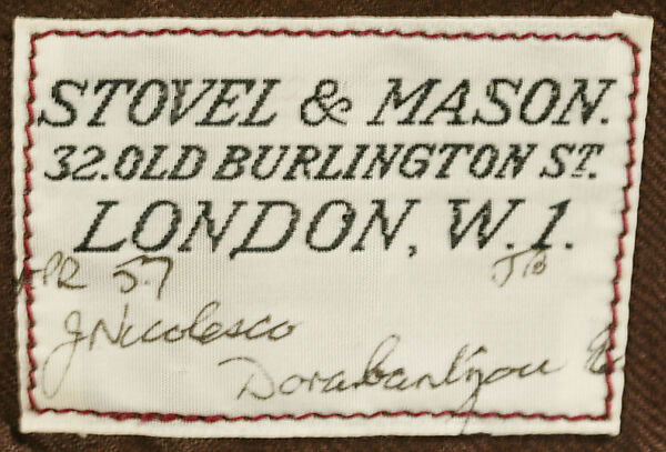 Jacket, Stovel &amp; Mason (British), cotton, silk, British