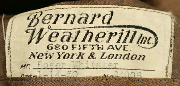 Coat, Bernard Weatherill (British, founded 1912), wool, American