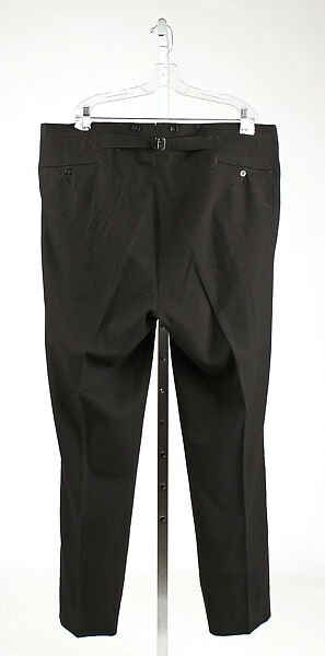 Evening trousers, wool, silk, American