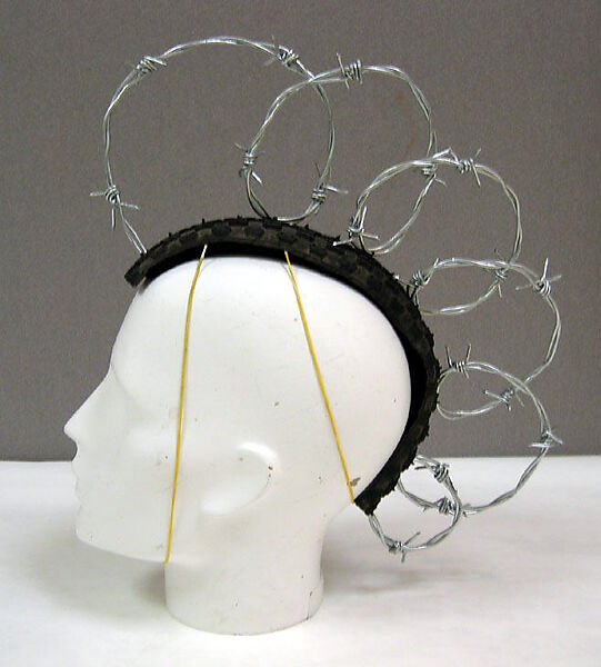 "Barbed Wire", Stephen Jones (British, born 1957), wool, metal, rubber, synthetic, British