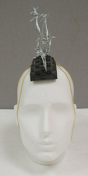 "Barbed Wire", Stephen Jones (British, born 1957), wool, metal, rubber, synthetic, British