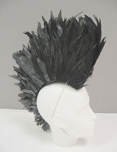 "Bin Liners", Stephen Jones (British, born 1957), wool, plastic, feathers, synthetic, British 