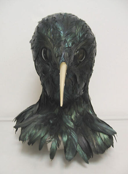 Mask, Stephen Jones (British, born 1957), feathers, plastic, crystal, synthetic, wool, British
