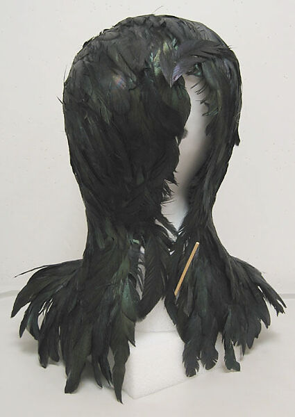 Mask, Stephen Jones (British, born 1957), feathers, plastic, crystal, synthetic, wool, British