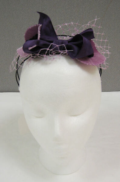 Hat, Stephen Jones (British, born 1957), silk, synthetic, plastic, cotton, British