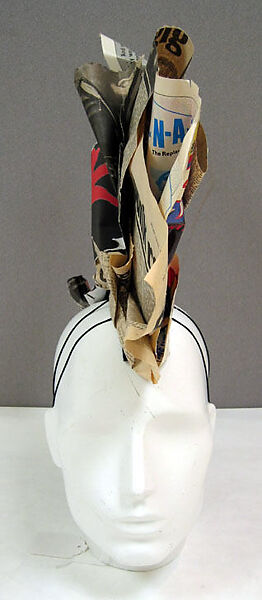 "Fanzine", Stephen Jones (British, born 1957), wool, paper, synthetic, British