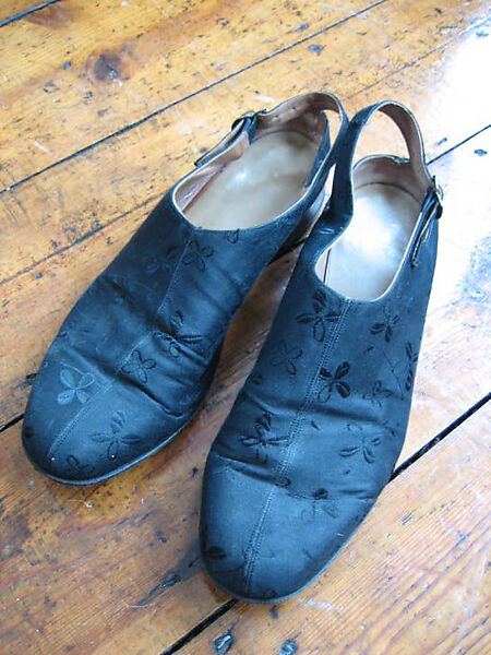 Shoes, Vivienne Westwood (British, 1941–2022), a, b) silk, metal, British 