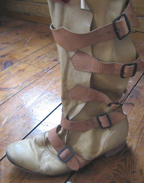Boots, Vivienne Westwood (British, 1941–2022), a, b) leather, metal, British 