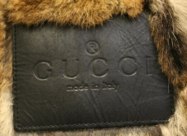 Ensemble, Gucci (Italian, founded 1921), a) wool/cotton/synthetic blend; b) synthetic, fur; c) wool and silk; d) wool , Italian