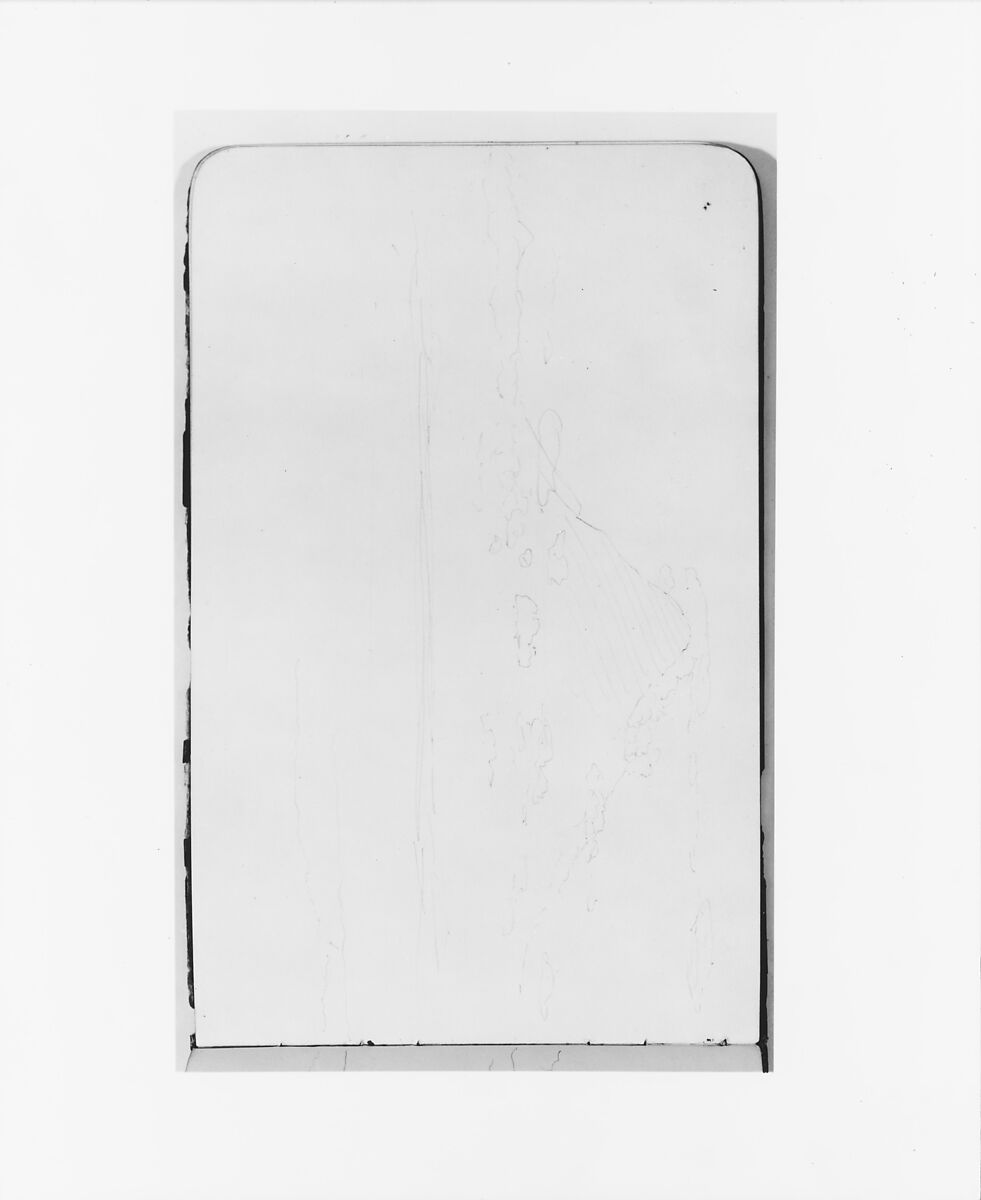 Sketchbook of Northwest American and Canadian Scenery, Albert Bierstadt (American, Solingen 1830–1902 New York), Drawings in graphite on off-white wove paper, bound in a leather cover, American