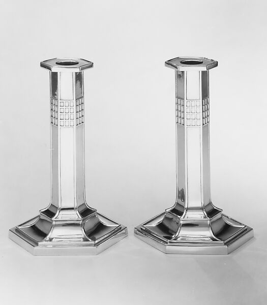 Candlestick, Pairpoint Manufacturing Corporation (American, New Bedford, Massachusetts 1894–1938), Silver plate, American