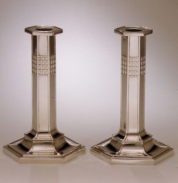 Candlestick, Pairpoint Manufacturing Corporation (American, New Bedford, Massachusetts 1894–1938), Silver plate, American 