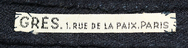 Robe, Madame Grès (Germaine Émilie Krebs) (French, Paris 1903–1993 Var region), wool, French