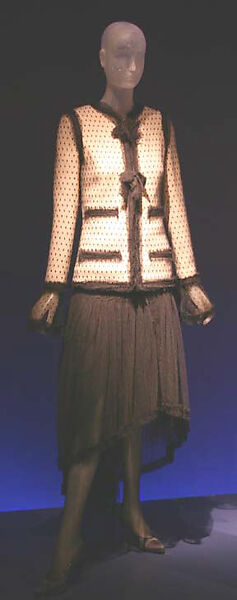Evening suit, House of Chanel (French, founded 1910), a) wool, silk; b) silk, French 