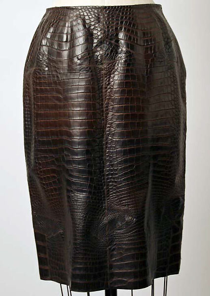 Ensemble, Oscar de la Renta, LLC. (American, founded 1965), a) cashmere; b)  leather, silk, American