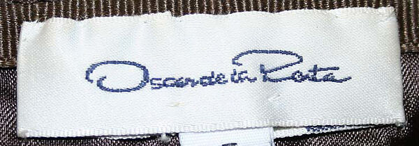 Ensemble, Oscar de la Renta, LLC. (American, founded 1965), a) cashmere; b)  leather, silk, American