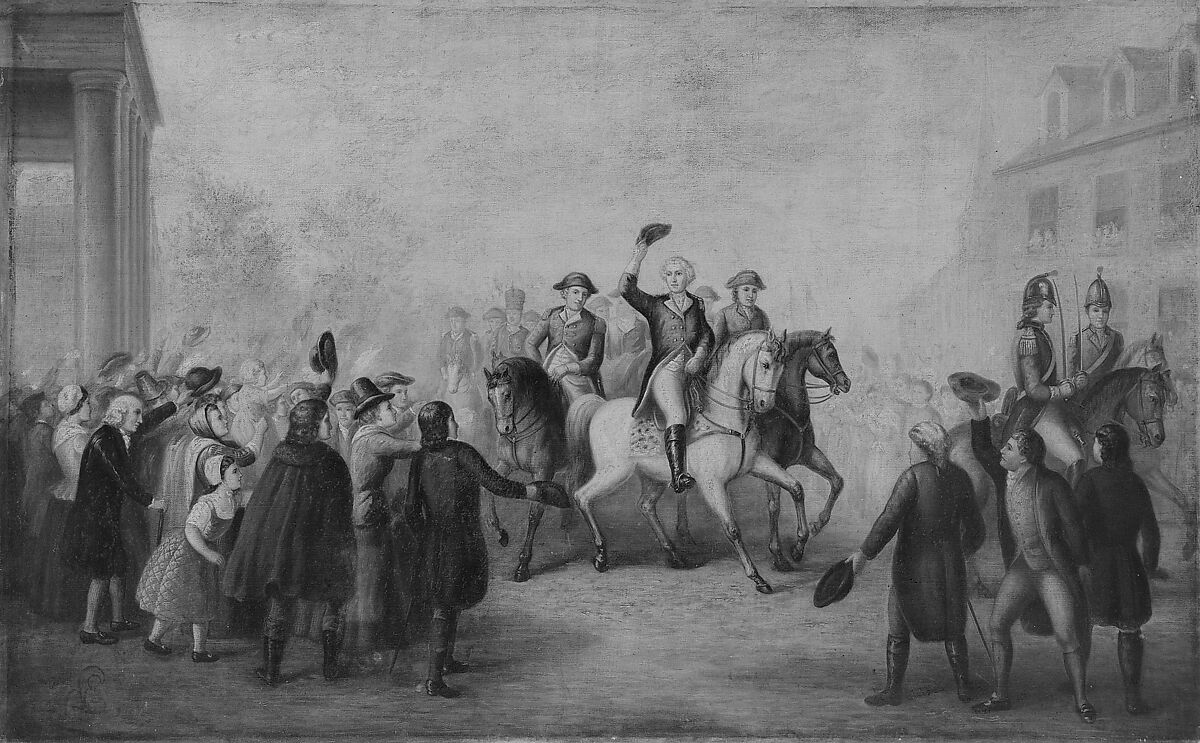 Washington's Triumphal Entry into New York, Oil on canvas, American 