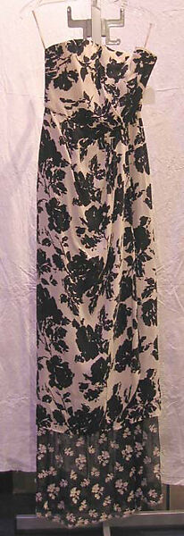 Evening ensemble, Christian Lacroix (French, born 1951), a) silk, silk/synthetic blend; b) silk; c) silk, rhinestone, jet, black pearl, leather, French