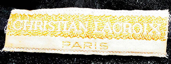 Evening ensemble, Christian Lacroix (French, born 1951), a) silk, silk/synthetic blend; b) silk; c) silk, rhinestone, jet, black pearl, leather, French