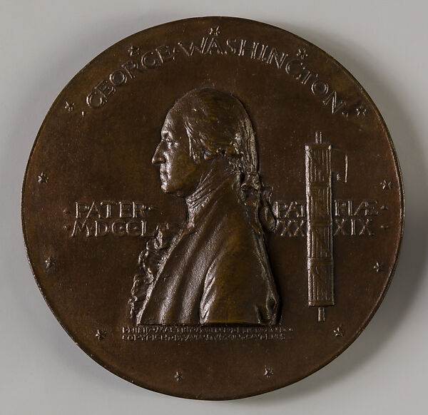 George Washington Inaugural Centennial Medal, Augustus Saint-Gaudens (American, Dublin 1848–1907 Cornish, New Hampshire), Bronze, American 