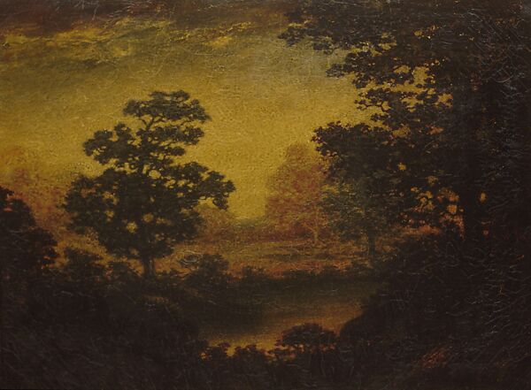 Woodland Vista, Formerly attributed to Ralph Albert Blakelock (1847–1919), Oil on canvas, American 