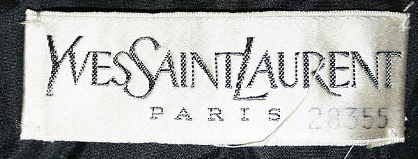 Ensemble, Yves Saint Laurent (French, founded 1961), a) silk, jet, rhinestone; b) silk; c) silk, plastic, French