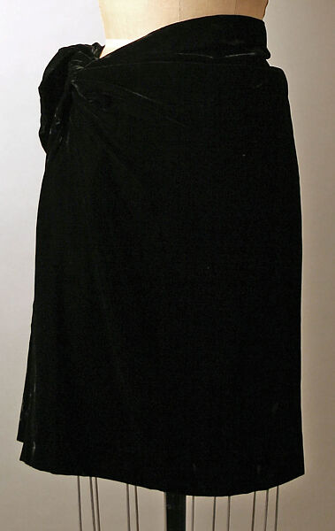 Ensemble, Yves Saint Laurent (French, founded 1961), a) silk, jet, rhinestone; b) silk; c) silk, plastic, French