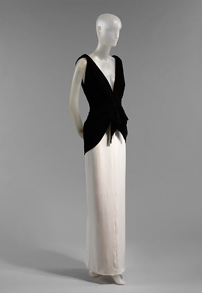 Evening dress, Yves Saint Laurent (French, founded 1961), a,b) silk, French 