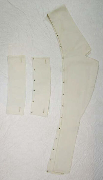 Suit, Yves Saint Laurent (French, founded 1961), a) wool, silk, metal, leather; b) leather, metal; c-h) cotton; i) wool, silk; j) cotton, silk, metal, French