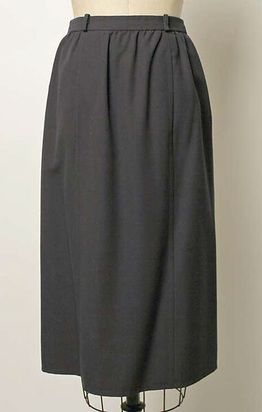 Suit, Yves Saint Laurent (French, founded 1961), a) wool, silk, metal, leather; b) leather, metal; c-h) cotton; i) wool, silk; j) cotton, silk, metal, French