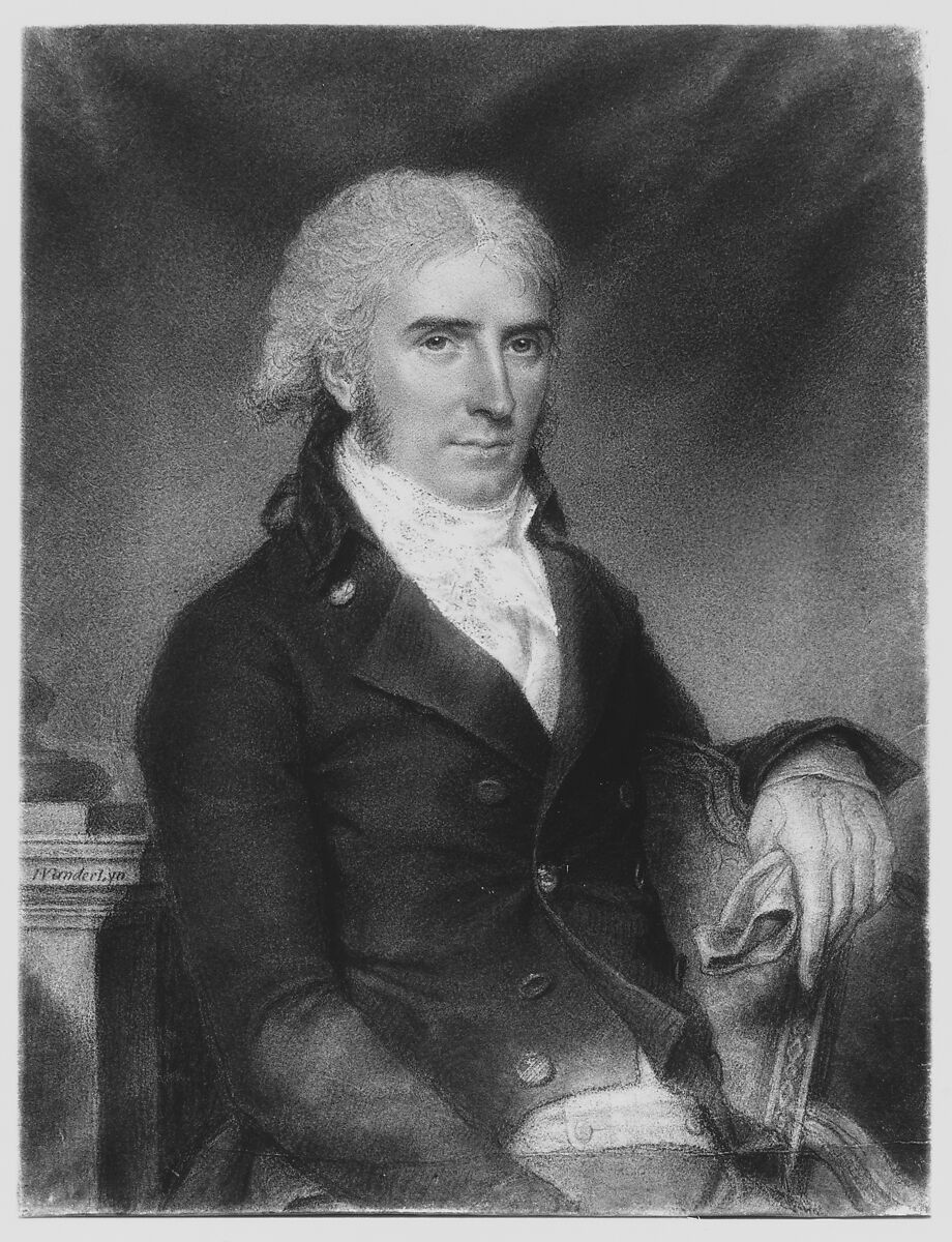 Daniel Strobel, Jr., John Vanderlyn (American, Kingston, New York 1775–1852 Kingston, New York), Probably Conté crayon, black chalk, and white gouache on off-white wove paper, American