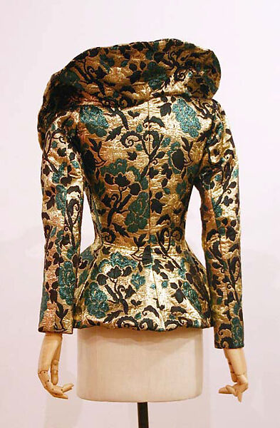 Evening jacket, Yves Saint Laurent (French, founded 1961), silk, metallic thread, metal, glass, French