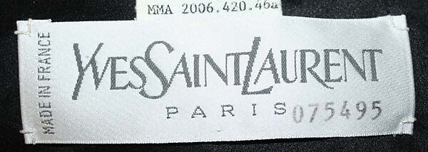 Ensemble, Yves Saint Laurent (French, founded 1961), a,b) wool, silk, French