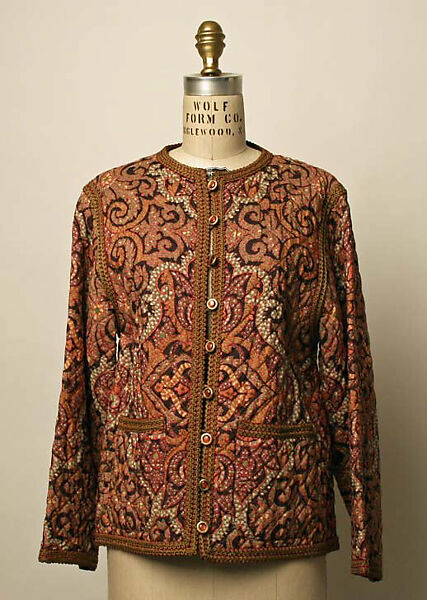 Suit, Yves Saint Laurent (French, founded 1961), a) cotton, metal, silk; b-d) silk, French 
