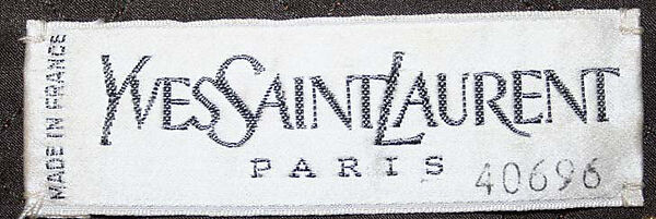 Suit, Yves Saint Laurent (French, founded 1961), a) cotton, metal, silk; b-d) silk, French