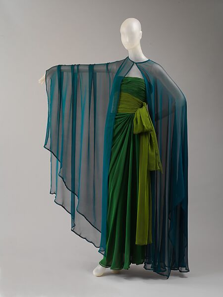 Evening dress, Yves Saint Laurent (French, founded 1961), a,b) silk, French 