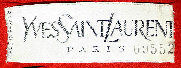 Dress, Yves Saint Laurent (French, founded 1961), a) silk, b) silk, leather, French