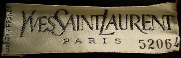 Evening ensemble, Yves Saint Laurent (French, founded 1961), silk, French