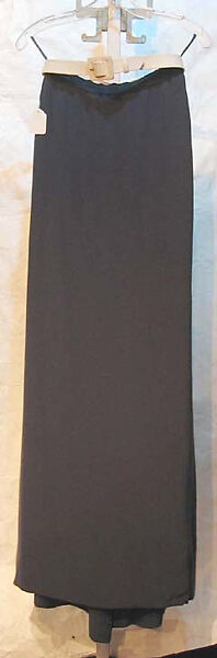 Evening ensemble, Yves Saint Laurent (French, founded 1961), a) silk, enamel; b-d) silk; e) metallic, French