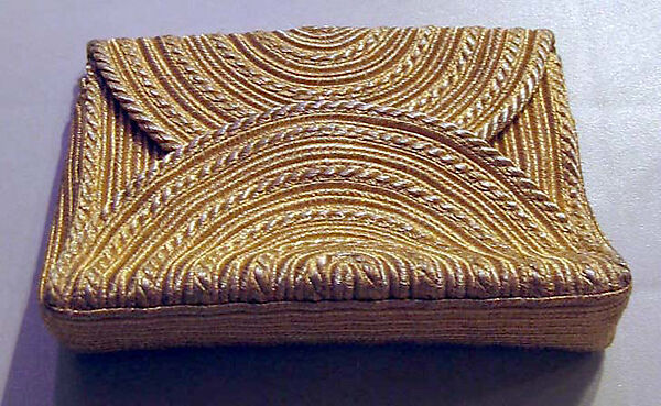 Evening ensemble, Yves Saint Laurent (French, founded 1961), a) silk, enamel; b-d) silk; e) metallic, French