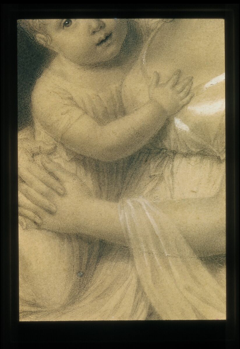 Mrs. Daniel Strobel, Jr. (Anna Church Strobel) and Her Son, George, John Vanderlyn (American, Kingston, New York 1775–1852 Kingston, New York), Probably Conté crayon on off-white wove paper, American