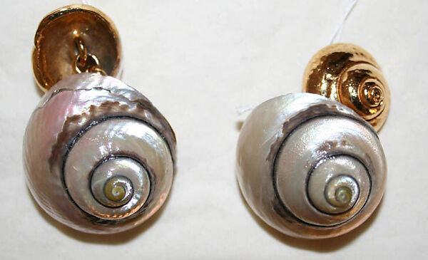 Ensemble, Yves Saint Laurent (French, founded 1961), a) silk, shell, metal, rhinestone; b) silk; c,d) shell, metal, French