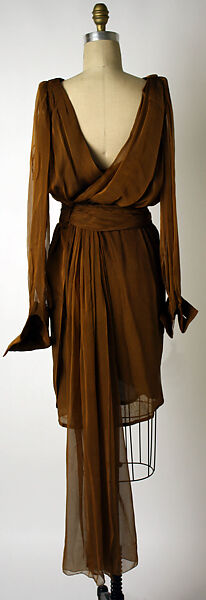 Ensemble, Yves Saint Laurent (French, founded 1961), a) silk, shell, metal, rhinestone; b) silk; c,d) shell, metal, French