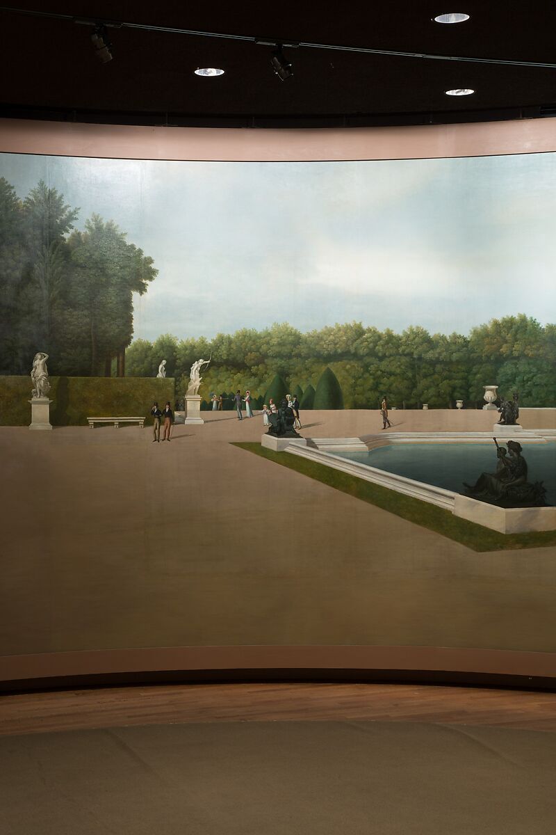 Panoramic View of the Palace and Gardens of Versailles, John Vanderlyn (American, Kingston, New York 1775–1852 Kingston, New York), Oil on canvas, American
