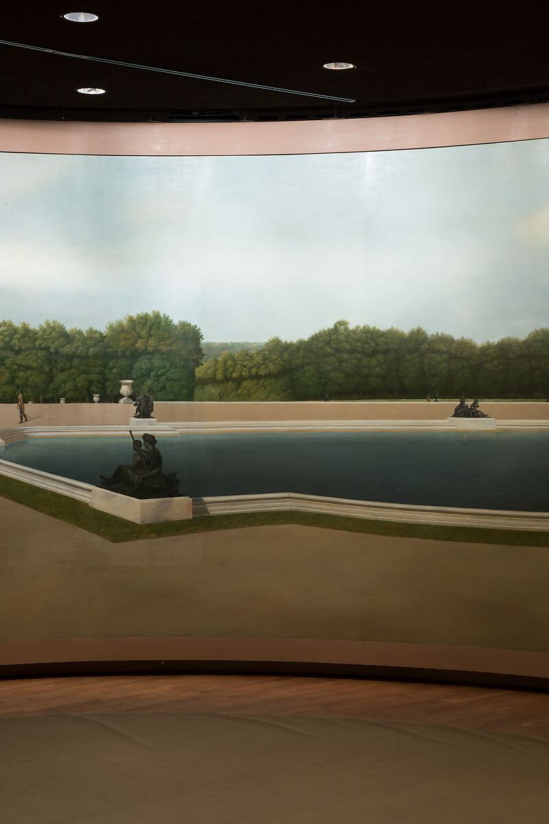 Panoramic View of the Palace and Gardens of Versailles, John Vanderlyn (American, Kingston, New York 1775–1852 Kingston, New York), Oil on canvas, American