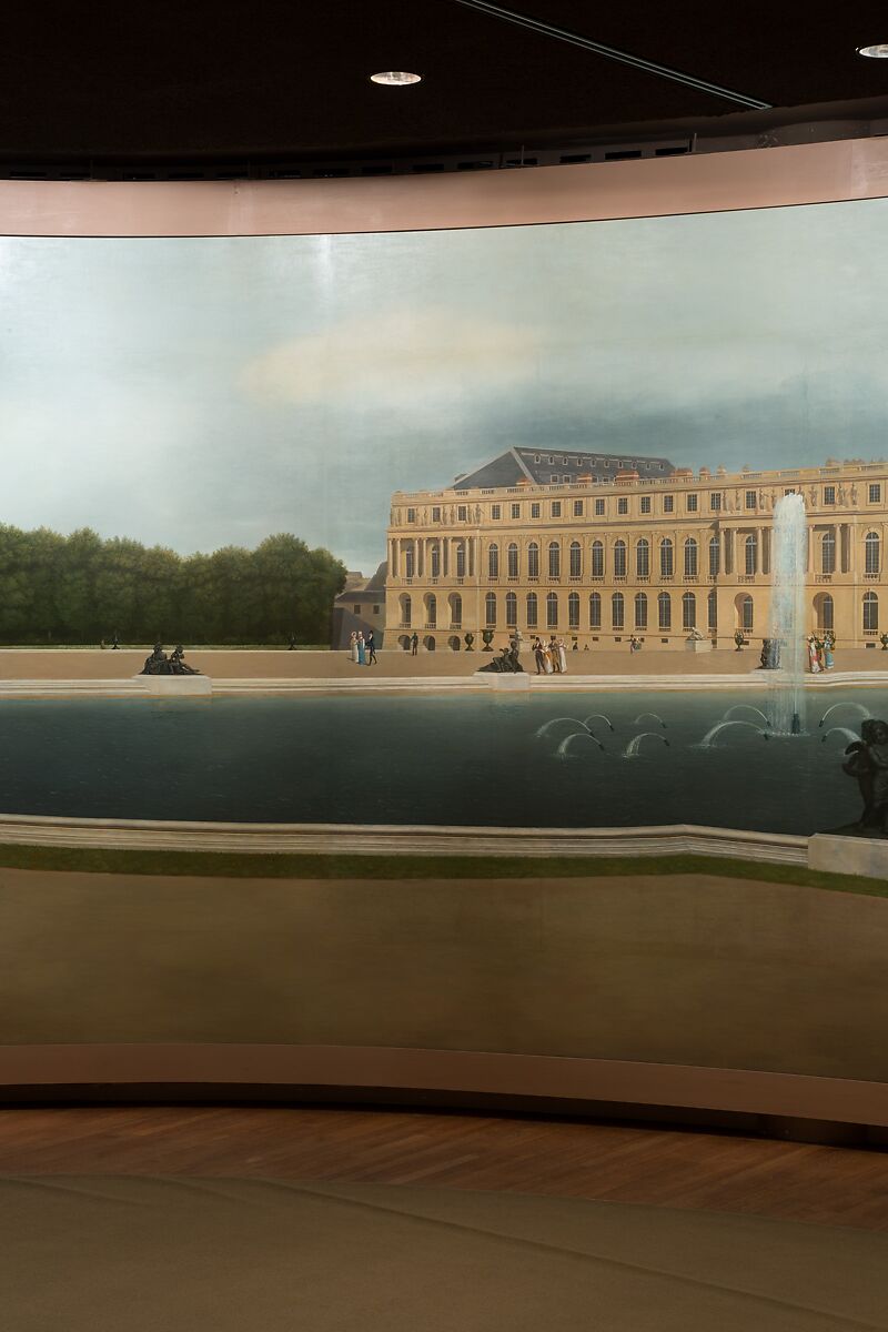 Panoramic View of the Palace and Gardens of Versailles, John Vanderlyn (American, Kingston, New York 1775–1852 Kingston, New York), Oil on canvas, American